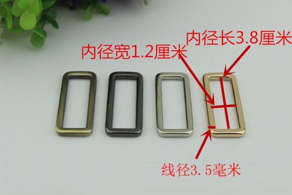 Wholesale Factory Made Thickness 3.5 MM Zinc Alloy Metal Square Buckle For Handbag