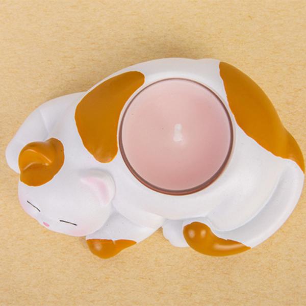 Creative Cute Kitty Custom Scented Soy Jar Candles Tea Wax Candle Holder
