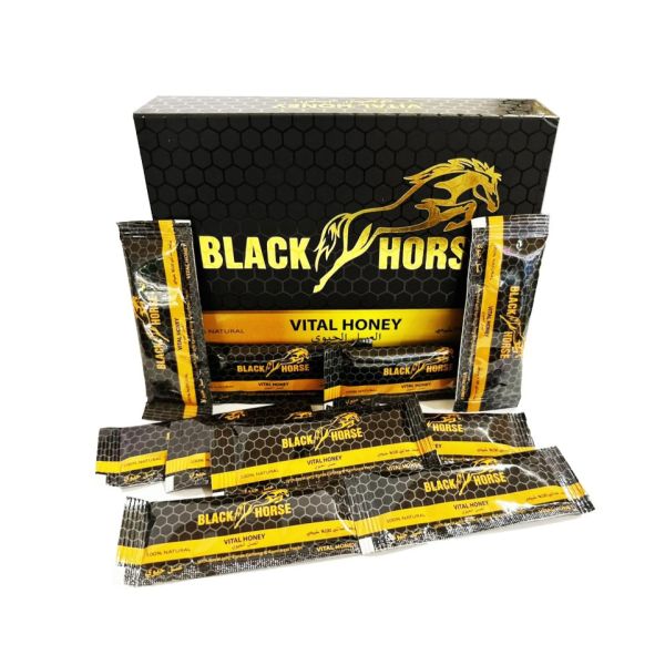 Organic Sugar Free Black Horse Honey For Men'S Vitality Energy Booster 24 Sachets/Box