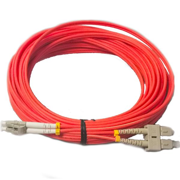MM DX SC UPC to LC UPC Optical Fiber Patch Cord 3.0mm 10m62.5/125