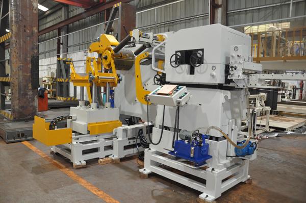Mitsubishi Servo Motor Safety PLC Sheet Metal Straightener Machine For Air Conditioning Parts