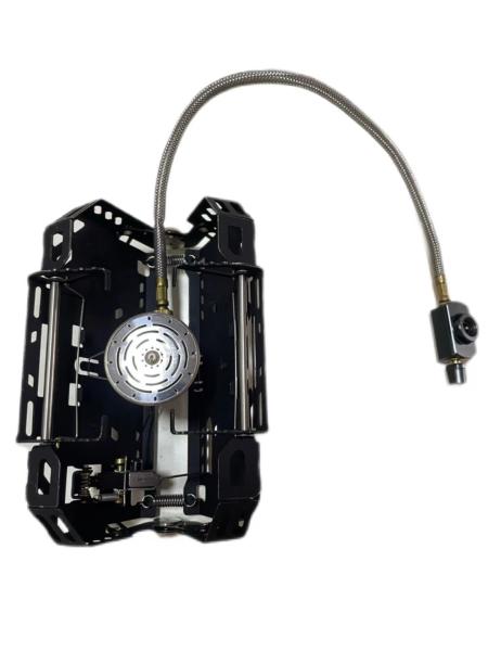 17*4*9cm Stocked Outdoor Gas Stove Portable Camping Stove with Push Button Valves