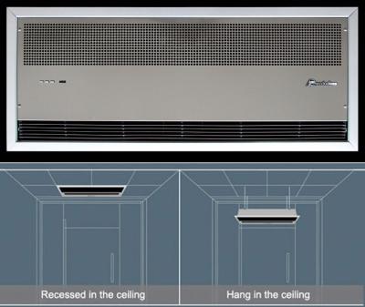 Stainless Steel Ceiling Wind Heated Commercial Air Thermal Curtain With Fan Cooling And Heating