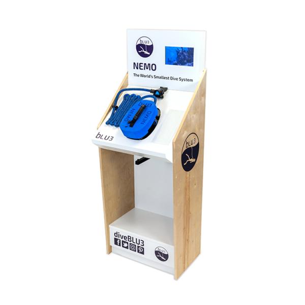 Dos produtos de madeira de Suncare do suporte de exposição da posição exposição varejo autônoma para a loja cosmética