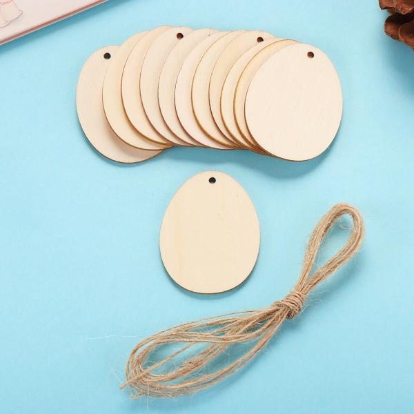 Обломоки вися ремесла 60mm незаконченные деревянные прикрывают деревянные блоки