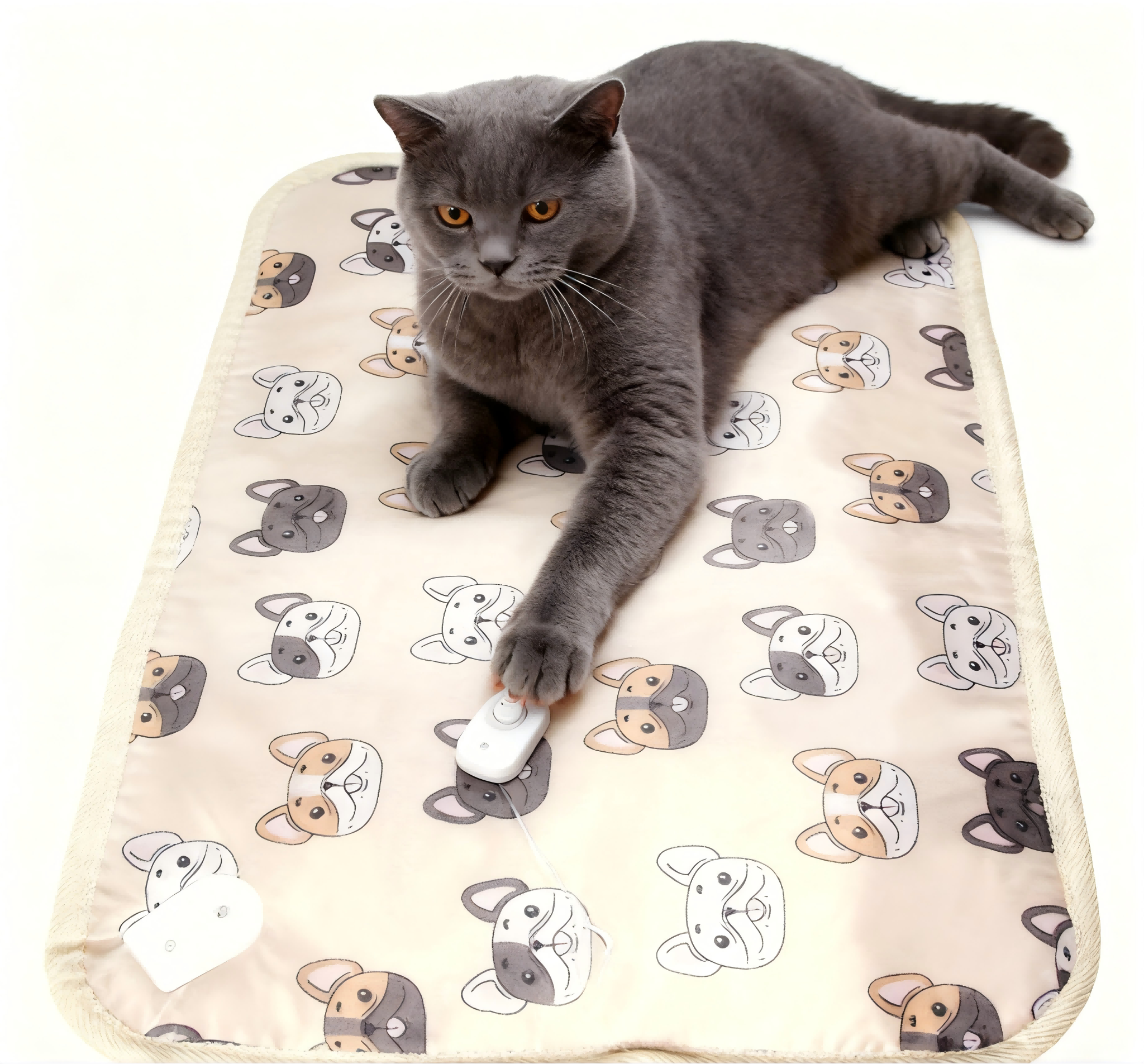 Smart Pet Heating Blanket with Temperature Control Removable Washable Comfortable for Cats
