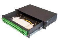 Main optique 482mmx240mm à tirette de tableau de connexions de fibre de support de noyau du réseau 2U 48
