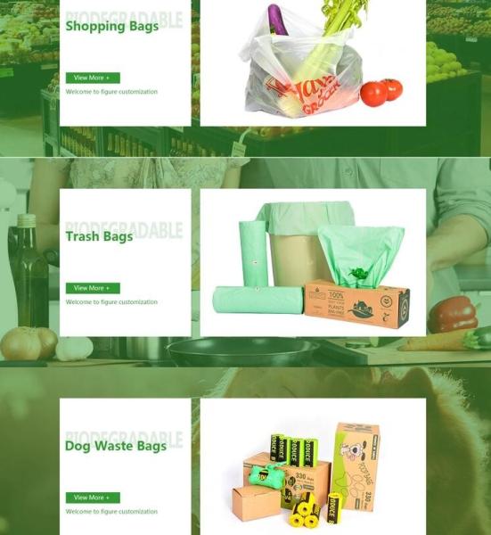 Starch Compostable Disposable Biodegradable Plastic Custom Printed Flat Garbage Bag, Compostable Bags Heavy Duty 25KG