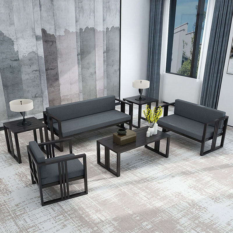 Modern Design Style Waterproof Leather Sofa Set for Metal Garden Furniture Set Design