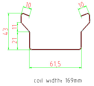Rolo hidráulico do teto que forma a espessura da movimentação Chain 0.8mm da máquina