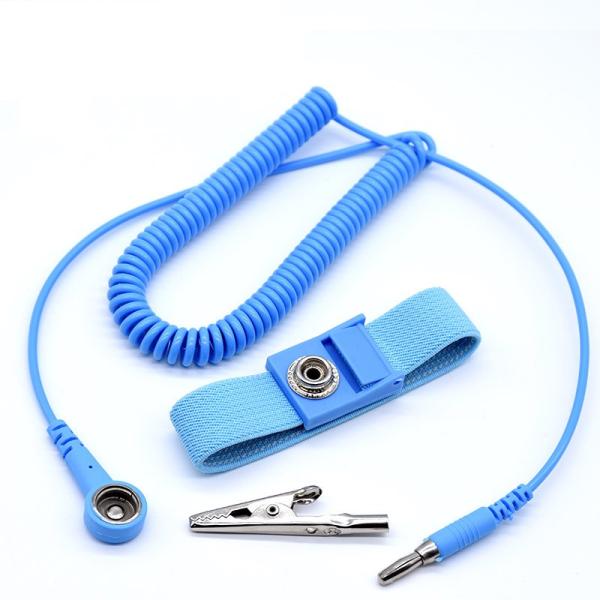 Wireless Anti Static ESD Wrist Strap Cable Metal Wrist Band With PVC