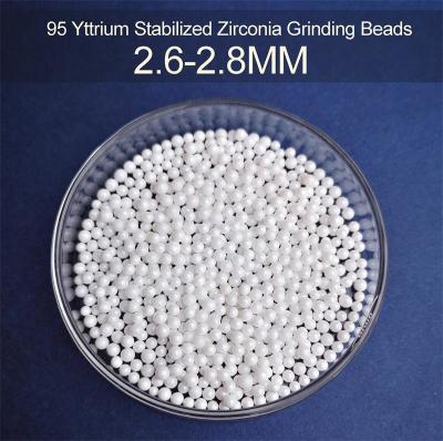 Density 6.0g/Cm3 Zirconia Grinding Media Yttrium Stabilized 2.6-2.8mm Sphere Shape