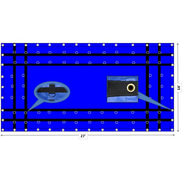 Легкий 3-х рядов D-кольца древесина брезент грузовик покрытие ПВХ винил 10'для плоских прицепов