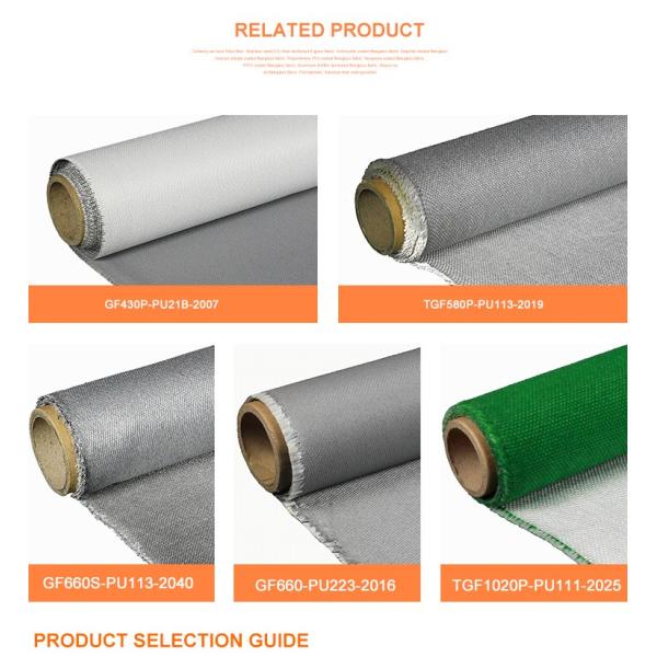 Высоким ткань стеклоткани ткани стеклоткани стойкости огнеупорным водоустойчивым покрытая полиуретаном