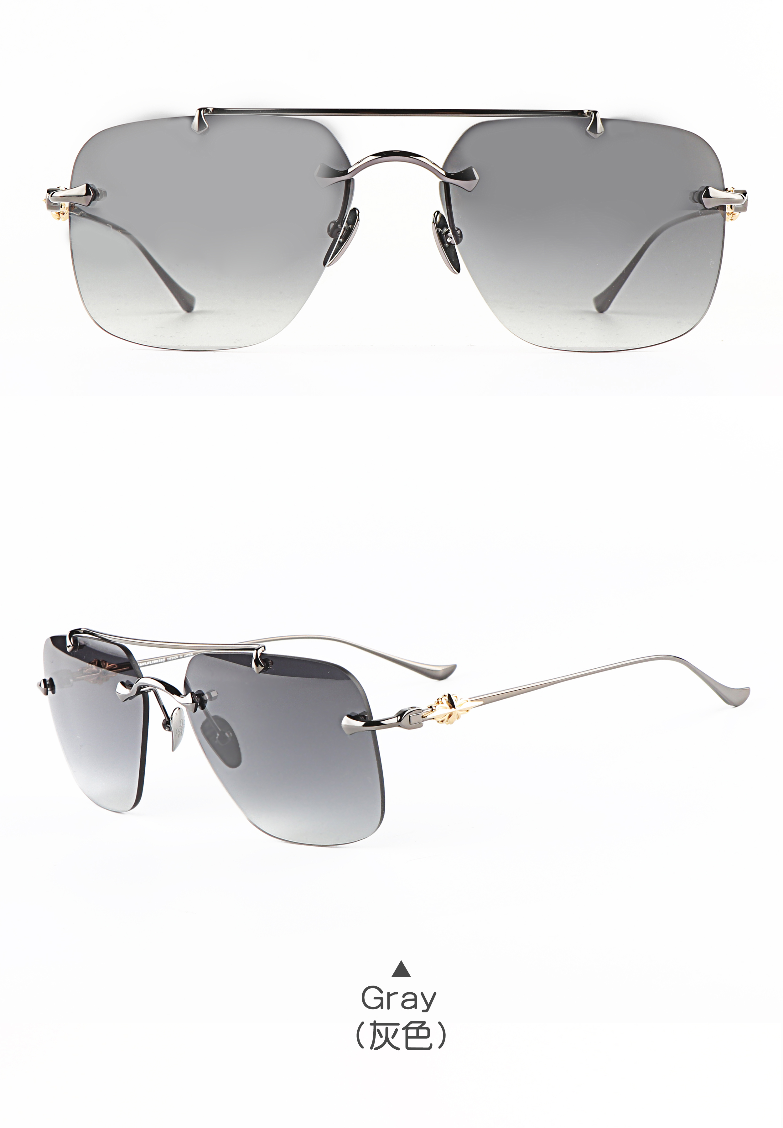 2025 Trending Beach Work Rimless Sun Shade Glasses High Quality Freedom Unisex Titan pilot Luxury Brand Style Design Sunglasses