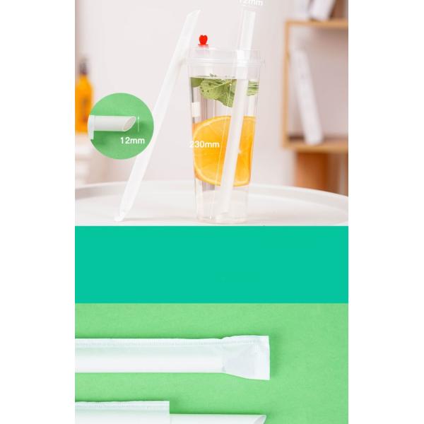 Environmentally Friendly Beverage Decoration Striped Paper Straws with Customization
