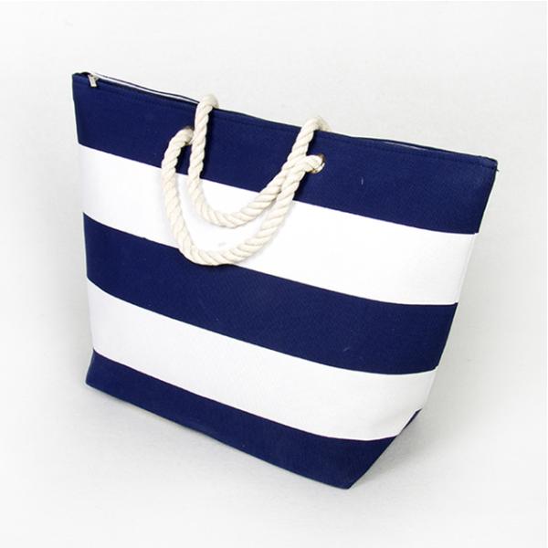 Tote Beach Cotton Canvas Shopping Bags Lightweight For Women Rope Handle