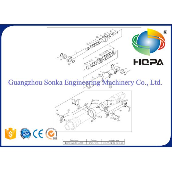 31Y1-15706 Excavator Seal Kits , Excavator Spare Parts For HYUNDAI R200W R210LC