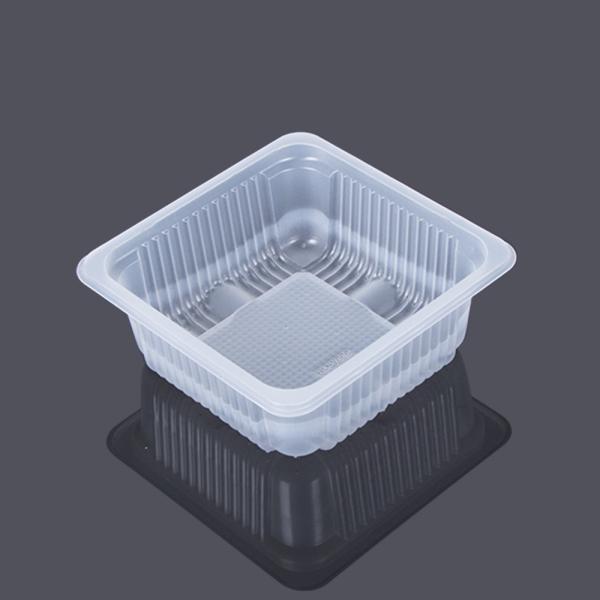Square Transparent 6.5*6.5*3cm Mooncake Plastic Tray
