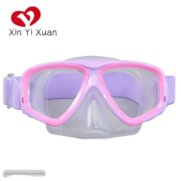 New Model Diving Mask, Silicone Anti-Fog Snorkel Mask, Fully Dry Breathing Tube Face Mask with Fabric Strap Headband, Manufacturer Customizable Diving Glasses