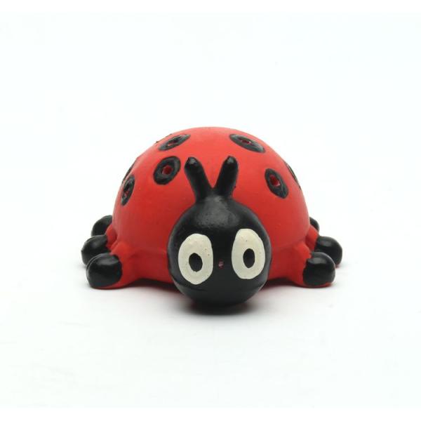 Red Eco - Friendly Latex Pet Toys Cute Bug Pet Shape Customized Size