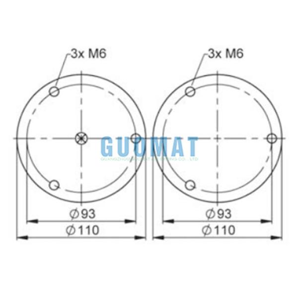 G3/8 FT 44-15 DI CR Contitech Трижды свернутая подвеска воздушная пружина W01-R58-4035 воздушные подвески