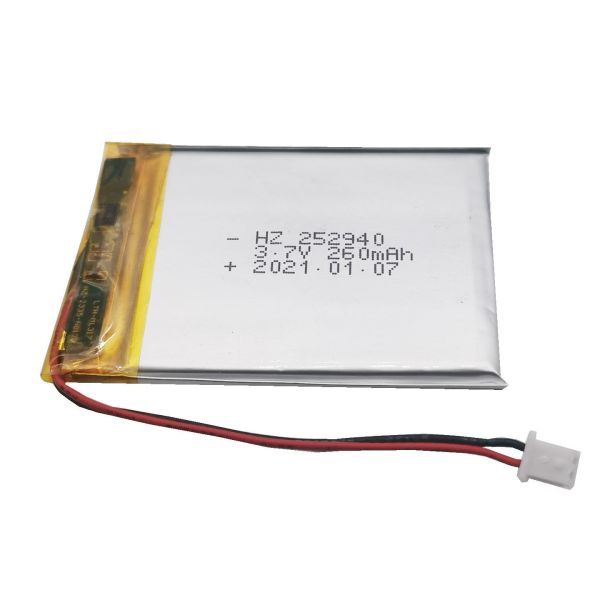 252940 3.7v 260mah Lithium Polymer Battery For Toys / Electric Vehicles