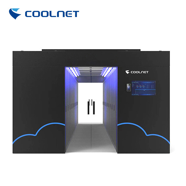 Modular Data Center with Hot Aisle Containment and Double-Row Cabinets Featuring Modular Design, 1100kg Static Payload, and Intelligent Fire Control