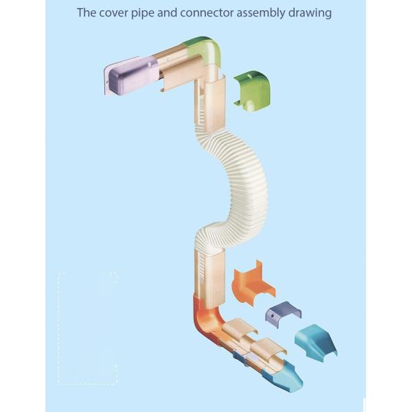 100mm White PVC Decorative Heating Pipe Cover White Color High Precision