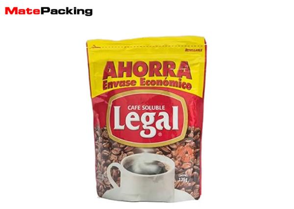 Zipper Foil Food Pouches With Valve For Coffee Moisture Proof High Barrier