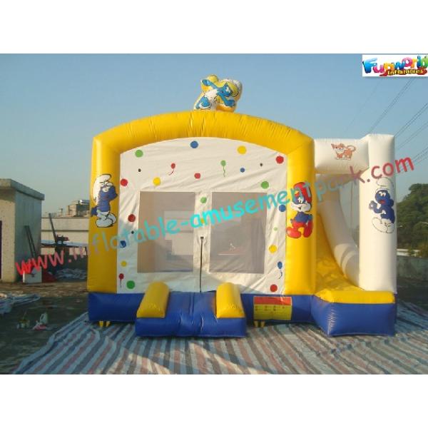 155KG Blue Inflatable Bouncy Castles Slide For Garden / Playground
