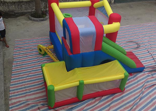6L X 4W X 3H Mini Commercial Bounce House Combos , Inflatable Bouncers With Tunnel