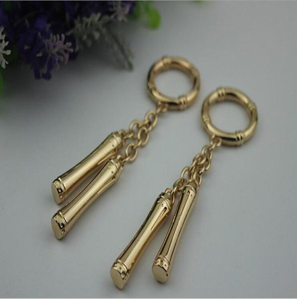 Handbag accessories decorative hardware light gold metal hanging charm for straps