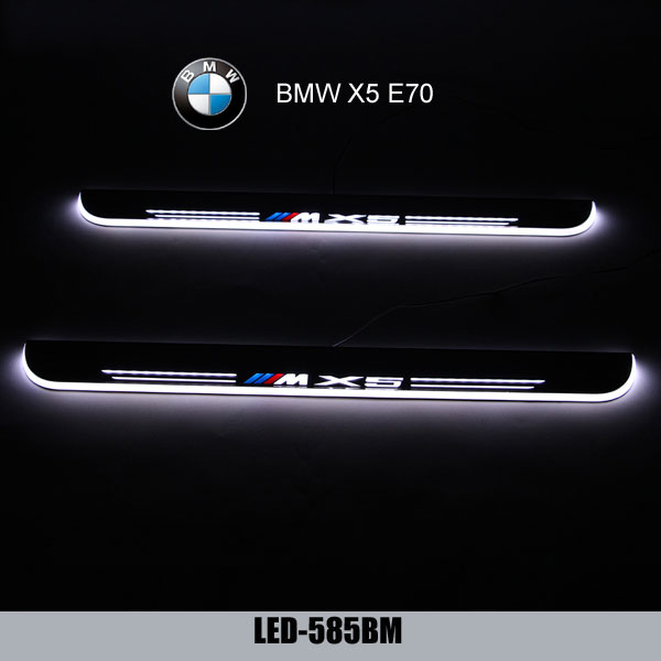 BMW X5 E70 Car accessory stainless steel scuff plate door sill LED light