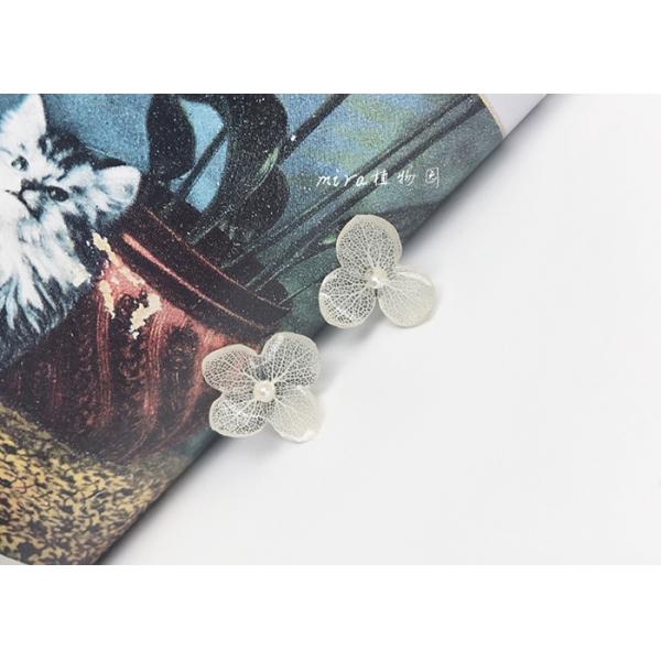 Forever Love Hand-Made Craft Real Flowers Dry Hydrangea Cheap Silver Stud Earrings For Women