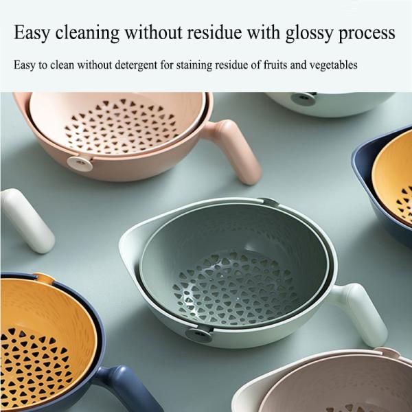 Restaurant Double Layer Detachable Rotating Drainage Basket Plastic Bird Drain Basket