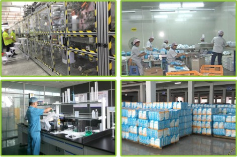 PE Film Breathable Disposable Diapers White ADL 3 Lines Wetness Indicators