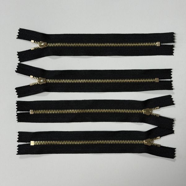 Light Gold #3 Metal Zipper High Tensile Strength Brass Y Teeth Zipper