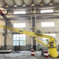 5T15M Hydraulic Marine Straight Boom Cranes With grand rayon fonctionnant