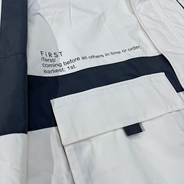 Custom Track Muti Pocket Color Block Hidden Zipper Jacket Windbreaker Nylon Polyester Windproof Outdoor Jacket For Men