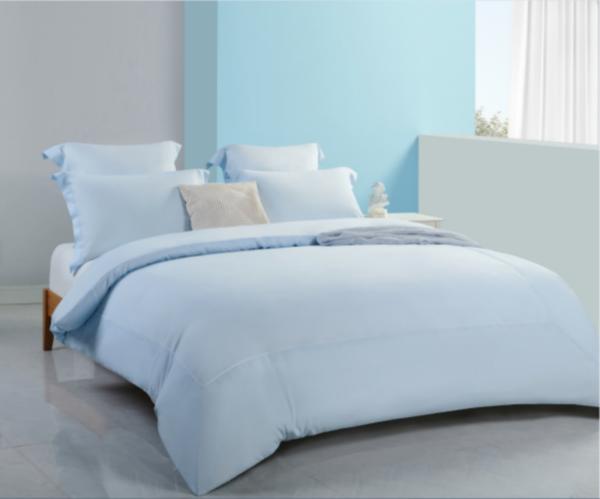 Tencel Linen Duvet Cover Queen Comfortable Blue Duvet Cover