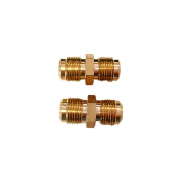 3/8 Inch Flare X 3/8 Inch Flare Brass Tube Fitting Hex Nipple brass