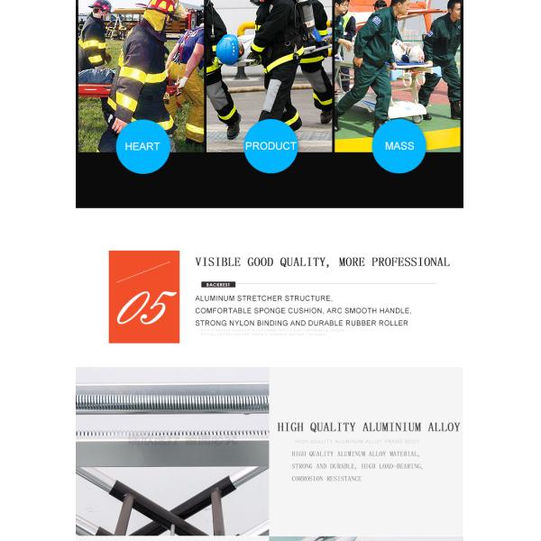 Medical Care Evacuation Stretcher Blue With Sturdy Construction