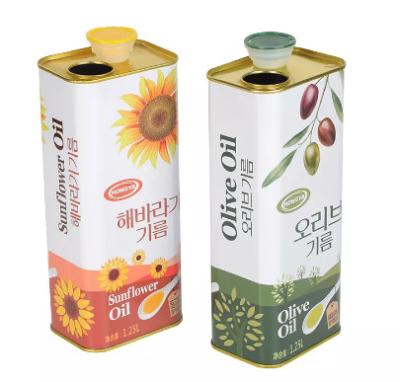 PMS que imprime o logotipo feito sob encomenda de Tin Can Cooking Oil Bottle do alimento