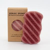 Sopro vermelho de Clay Konjac Sponge Charcoal Exfoliating da onda do OEM para a cara