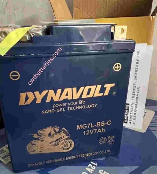 DYNAVOLT MG7L-BS-C BATTERY 12V 7Ah New Original Gel Series  Motorcycle Battery