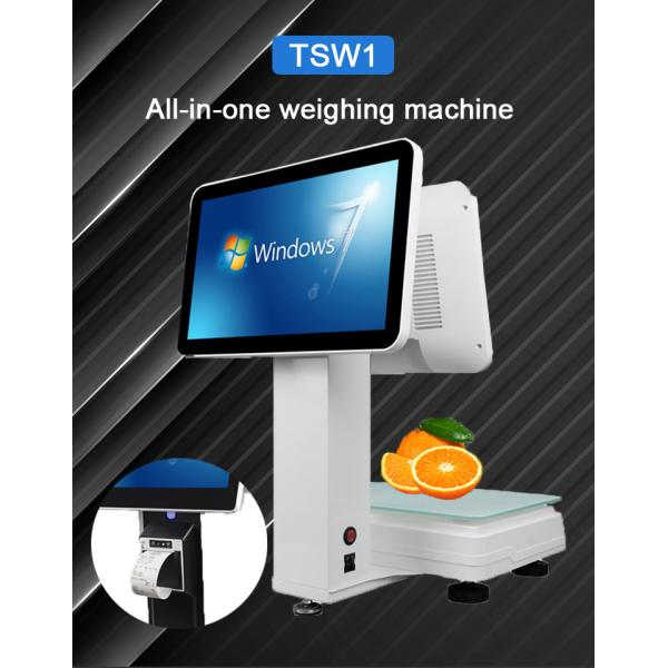 DC/USB/LAN/Uart/Vga/Audio Interface POS Scale with Printer and Balance Weighing Function