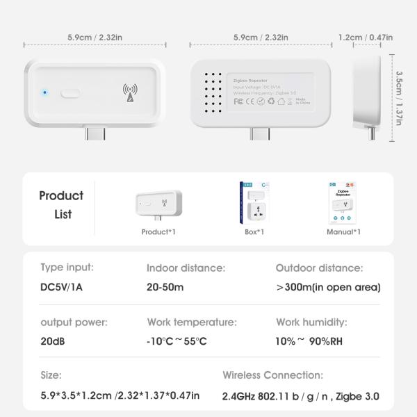 Tuya ZigBee Repeater Type-C Wireless Booster