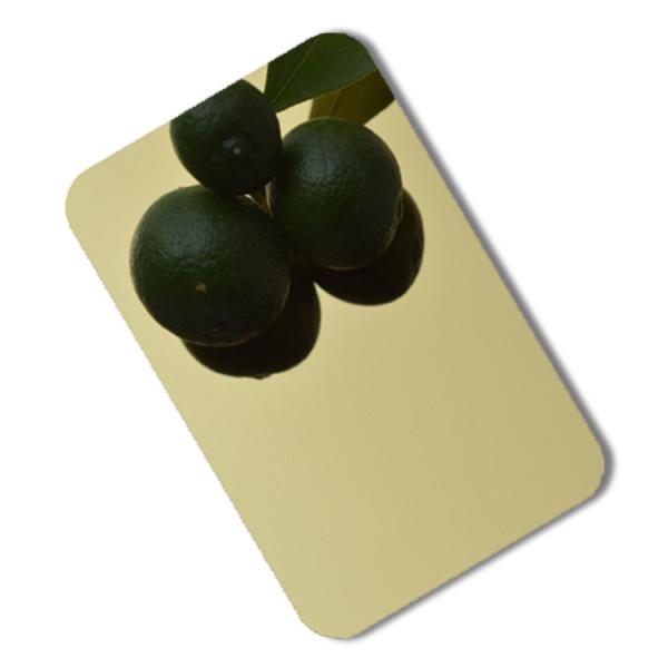 316 316L Mirror Finish Stainless Steel Sheet PVD Gold Color  0.3 - 3mm
