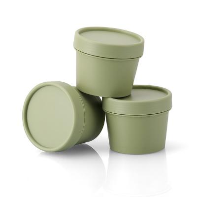 Frascos de creme de empacotamento cosméticos plásticos 100g dos PP do verde do OEM